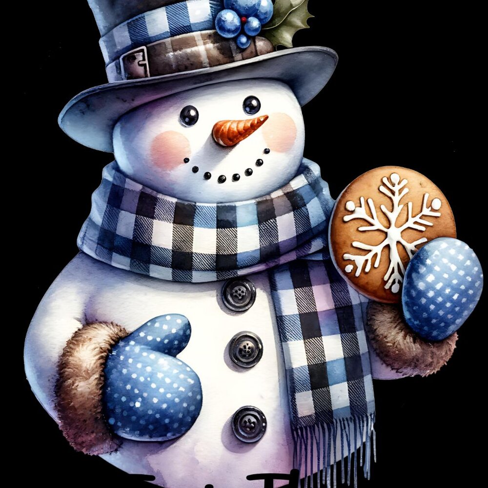 Christmas Snowman Towel Set, Snowman Kitchen Towels, Christmas Cookies Towels - Picture 3 of 10